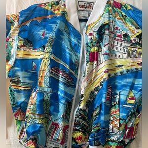 Vintage 80s 90s oversized souvenir bomber jacket printed